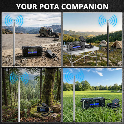 Radioddity HF-010 Portable HF Antenna | 6-80M | 3.5-50MHz | SWR 1-1.5 | Quick-Tuning - Radioddity