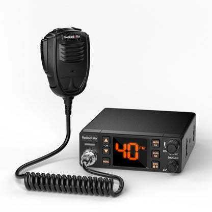 Radioddity CB-606 / CB-606 Pro CB Radio | 4W | AM/FM/PA | 2.2’’ LCD Display | Instant Channel 9/19 | NB/ASQ/SQ | 40 Channels