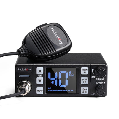 Radioddity CB-606 / CB-606 Pro CB Radio | 4W | AM/FM/PA | 2.2’’ LCD Display | Instant Channel 9/19 | NB/ASQ/SQ | 40 Channels