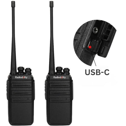 Radioddity GA-2S UHF Radio | VOX | Squelch | with 6-Way Charger Station [6 Pack+Cable] - Radioddity