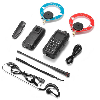Radioddity GS-10B Pro 8W Ham Radio | Real-Time Spectrum | HF SSB CW Airband | Citizen Band | NOAA Receiver | BT APP Programming | 999 Channels | 2 Donut Antennas