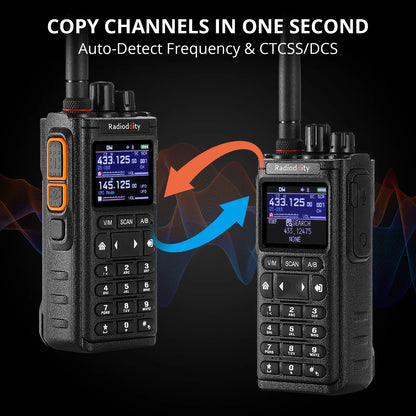 Radioddity GS-10B Pro 8W Ham Radio | Real-Time Spectrum | HF SSB CW Airband | Citizen Band | NOAA Receiver | BT APP Programming | 999 Channels | 2 Donut Antennas
