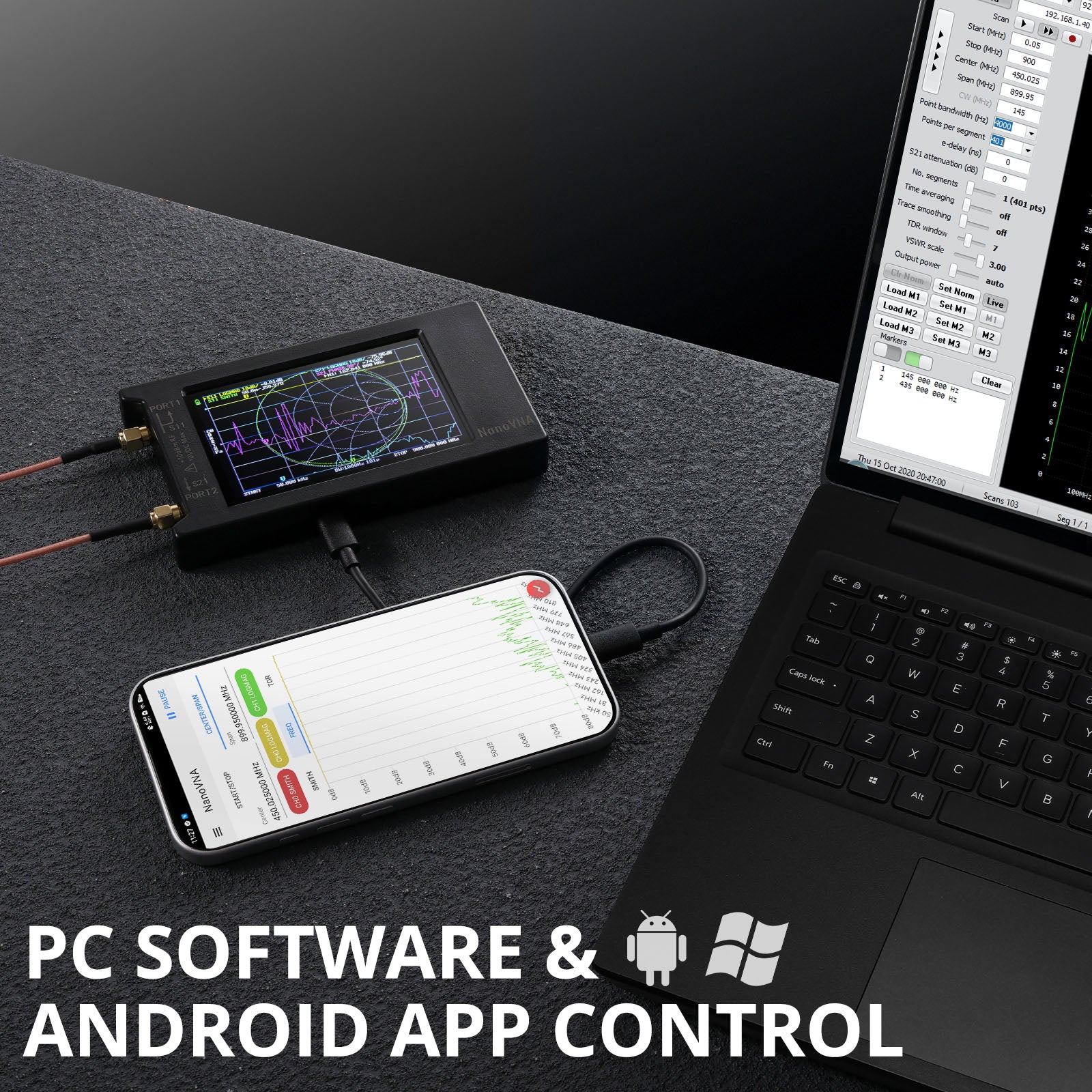 NanoVNA-H4 Vector Network Analyzer PC & APP control