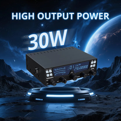 Radioddity QT30 10 Meter Radio | 30W SSB/AM/FM Mobile Transceiver | Large LCD | Built-in SWR Meter | Dual Noise Reduction & ASQ | Dual Watch | For Truck & Overland