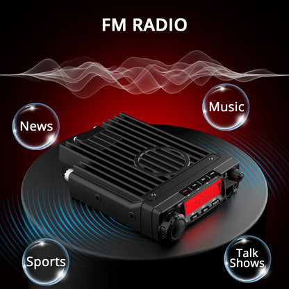 Radioddity VB70-B Mobile Radio | VHF | Max 70W | Bluetooth PTT | Background Noise Reduction | Air Band