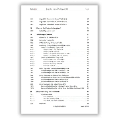 [eBook] Radioddity Extended Manual for Xiegu G106 - Radioddity