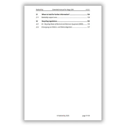 [eBook] Radioddity Extended Manual for Xiegu G90 - Radioddity