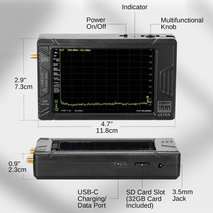 TinySA Ultra Spectrum Analyzer details 