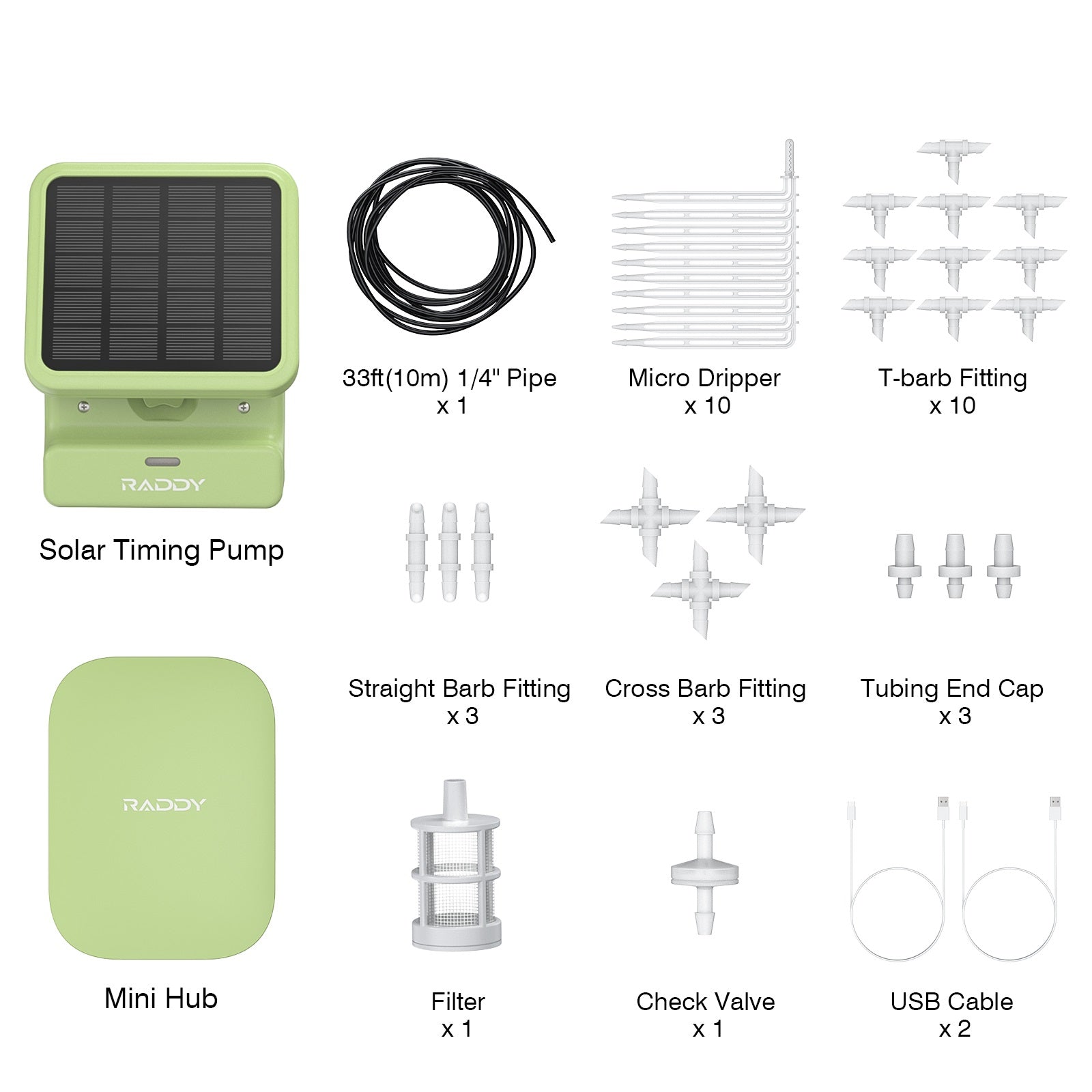 Raddy WS-2 Wi-Fi Drip Irrigation System | APP-Controlled | DIY Automatic Water Pump |  Dual Power Supply - Radioddity