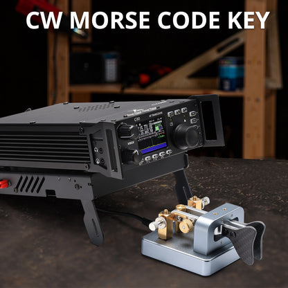 Xiegu VK-6 Iambic CW Morse Code Key | Dual Paddle | Adjustable Spring | 3.5mm Plug | Durable CNC Aluminum Base | for HF Transceiver G90 X6100 X6200 X5105 G106 - Radioddity