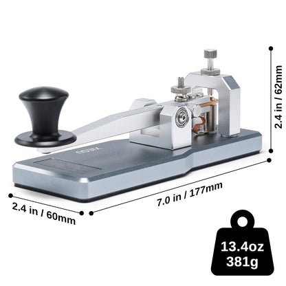 Xiegu VK-5 Mini CW Straight Key | Morse Code Key | 3.5mm Jack | Durable CNC Aluminum Base | for HF Transceiver G90 X6100 X6200 X5105 G106 - Radioddity