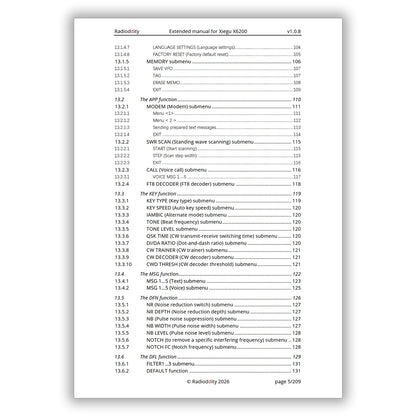 [eBook] Radioddity Extended Manual for Xiegu X6200