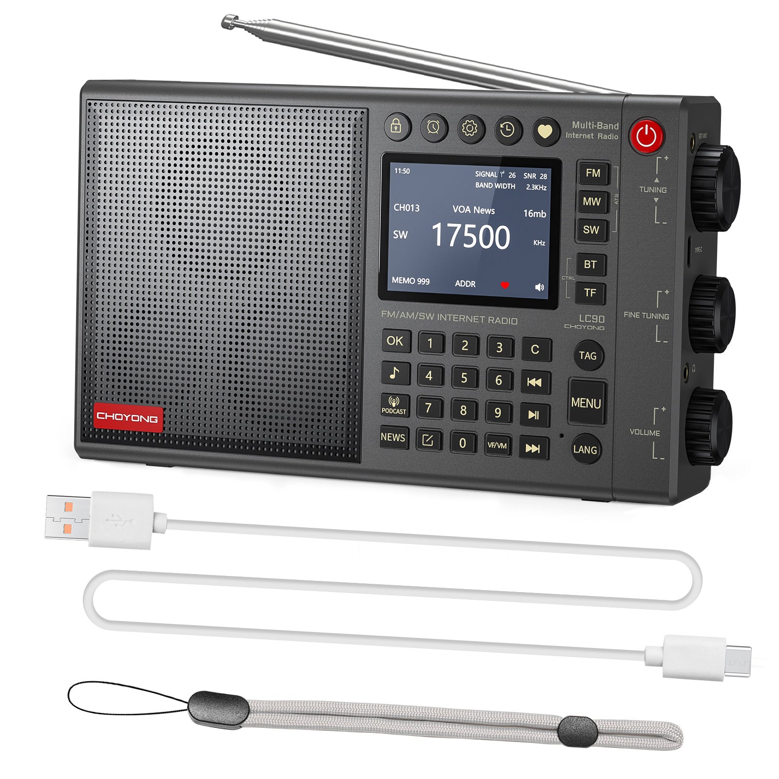 Choyong LC90 Internet Radio | Package content