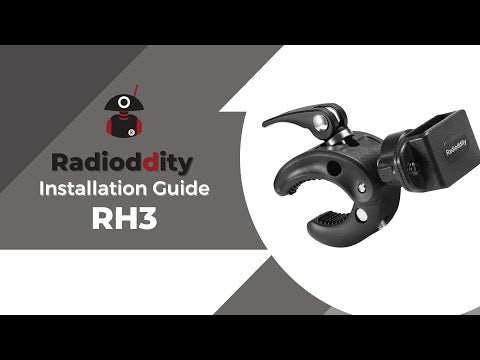 Radioddity RH3 Bike Two Way Radio Holder | Adjustable Clamp Size | Tool-Free Installation