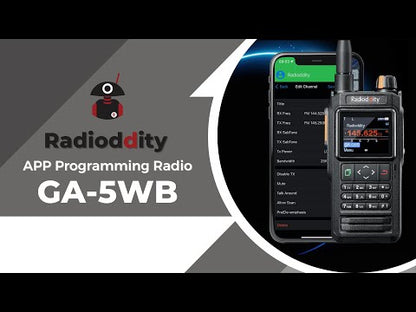 Radioddity GA-5WB | 5W | VHF & UHF | GPS & APRS | Bluetooth Programming | Air Band | IP67 | 2600mAh USB-C