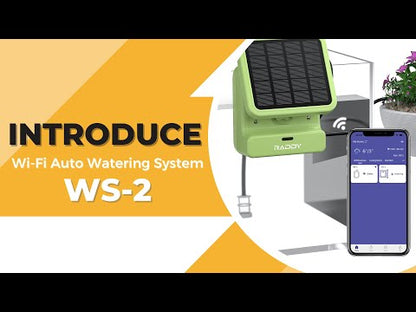 Raddy WS-2 Wi-Fi Drip Irrigation System | APP-Controlled | DIY Automatic Water Pump |  Dual Power Supply