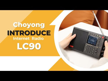 Choyong LC90 Internet Radio | Wi-Fi/4G/E-SIM | FM/LW/MW/SW/SSB | Bluetooth 5.2 | 5000mAh | 15W Stereo Speakers