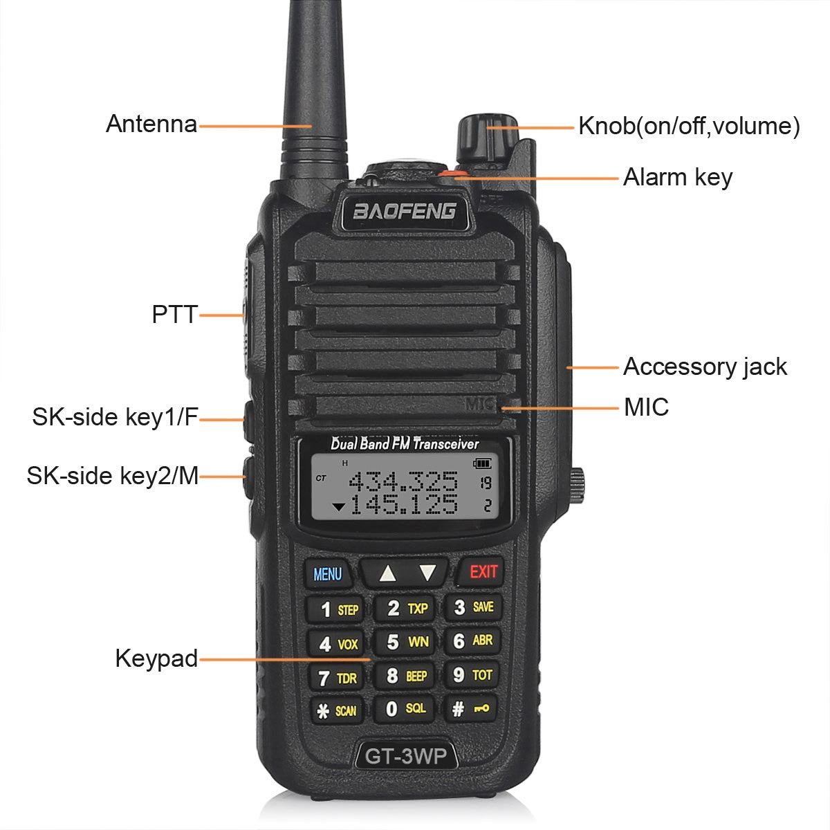 Baofeng GT-3WP Waterproof Two Way Radio + Programming Cable [DISCONTINUED] - Radioddity