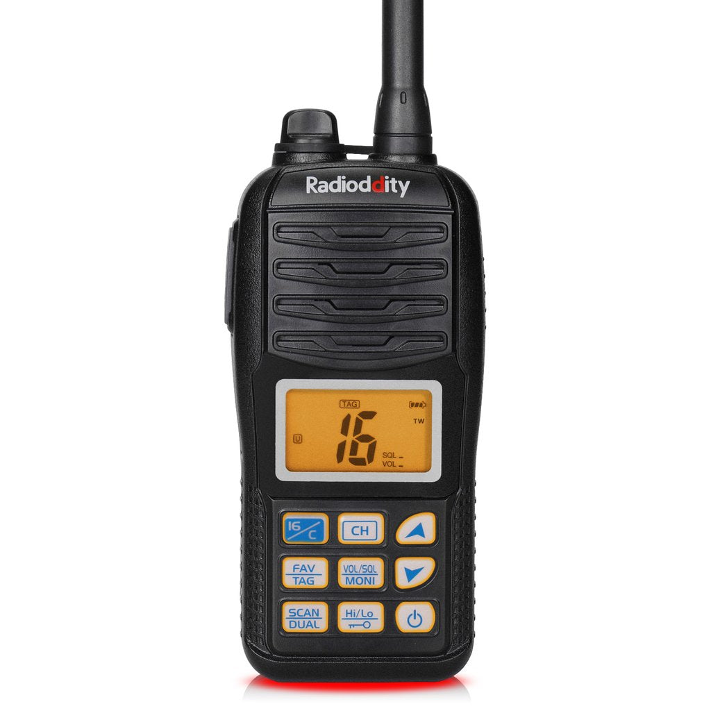 Radioddity Voyage RV6  Marine Radio VHF | Tri-watch | Waterproof | NOAA | Emergency Strobe LED [DISCONTINUED] - Radioddity