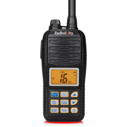 Radioddity Voyage RV6  Marine Radio VHF | Tri-watch | Waterproof | NOAA | Emergency Strobe LED [DISCONTINUED] - Radioddity