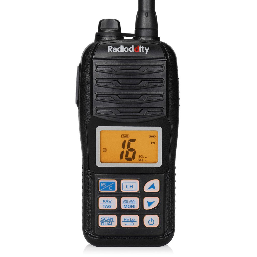 Radioddity Voyage RV6  Marine Radio VHF | Tri-watch | Waterproof | NOAA | Emergency Strobe LED [DISCONTINUED] - Radioddity