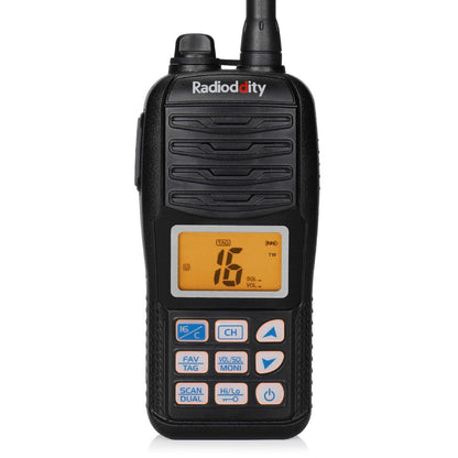 Radioddity Voyage RV6  Marine Radio VHF | Tri-watch | Waterproof | NOAA | Emergency Strobe LED [DISCONTINUED] - Radioddity