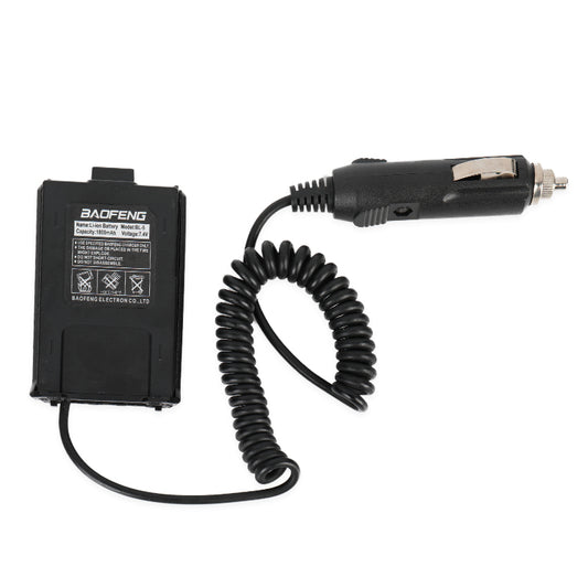 Battery Eliminator Car Charger for Baofeng UV-5R UV-5R Plus UV-5RA GT-5R UV-5X - Radioddity