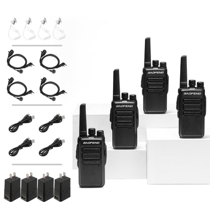 Baofeng GT-68 [4 Packs] FRS Radios | License-free | Typc-C Charging | CTCSS/DCS - Radioddity