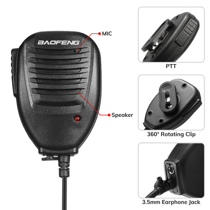 Baofeng Waterproof Shoulder Speaker Mic | UV-9G GT-3WP BF-9700 UV-9R UV-82WP - Radioddity