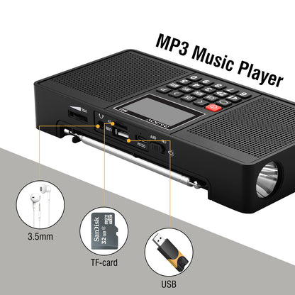 Raddy RD33 Tragbares FM DAB Radio | Digitales Wiederaufladbares | MP3 Musik-Wiedergabe | Unterstützung von Bluetooth [DISCONTINUED] - Radioddity