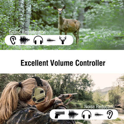 Raddy S22 Electronic Shooting Earmuffs | NRR 22dB Noise Canceling | Sound Amplification [DISCONTINUED] - Radioddity