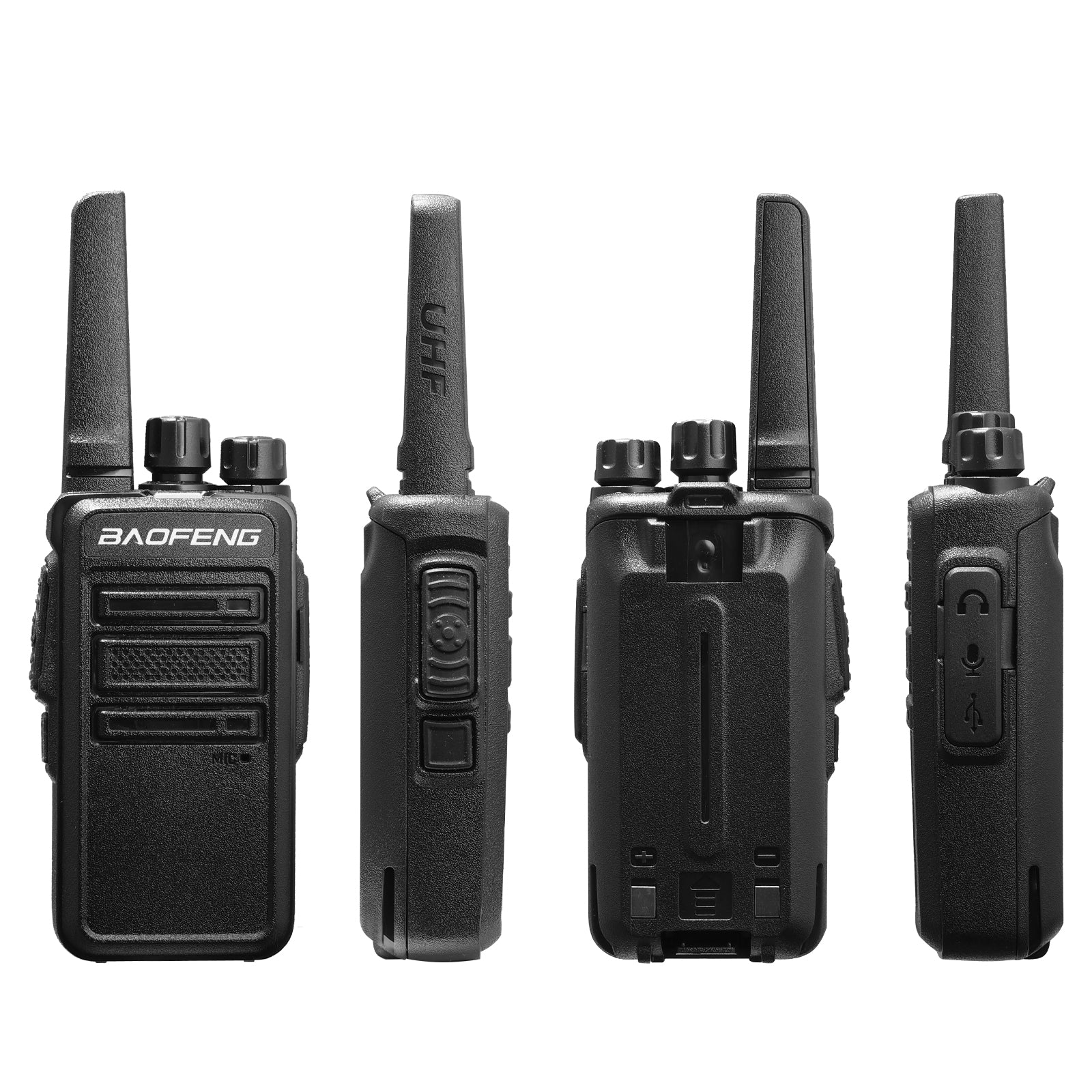 Baofeng GT-68 [4 Packs] FRS Radios | License-free | Typc-C Charging | CTCSS/DCS - Radioddity