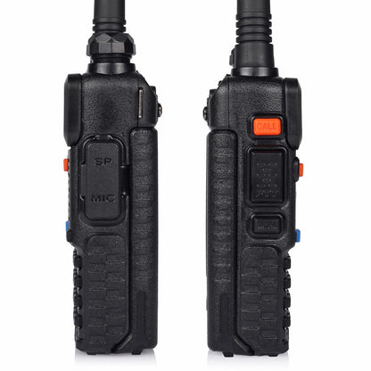 Baofeng UV-5RTP [2 Pack + 2 Speaker + Cable] | Dual Band | 8W/4W/1W | Tri-power - Radioddity