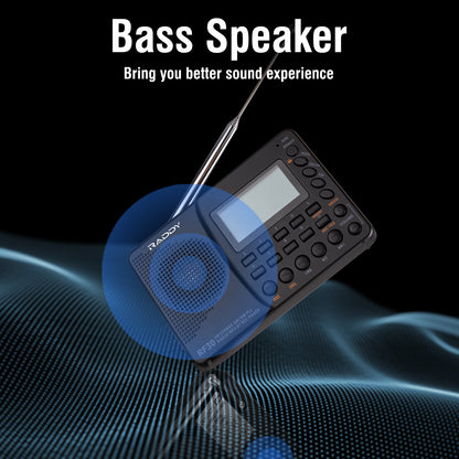 Raddy RF30 AM/FM/SW Radio | Digital Tuner | Bluetooth | AUX Recording - Radioddity