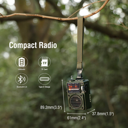 Raddy RF750 Shortwave Radio | AM/FM/SW/WB | Portable Digital Rechargeable | Bluetooth 5.0 - Radioddity