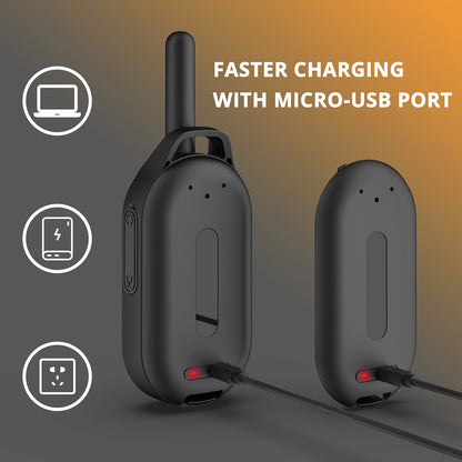 Radioddity FS-T2 / PR-T2 [1 Pair] | NOAA | License-free | USB Charging | CTCSS/DCS - Radioddity