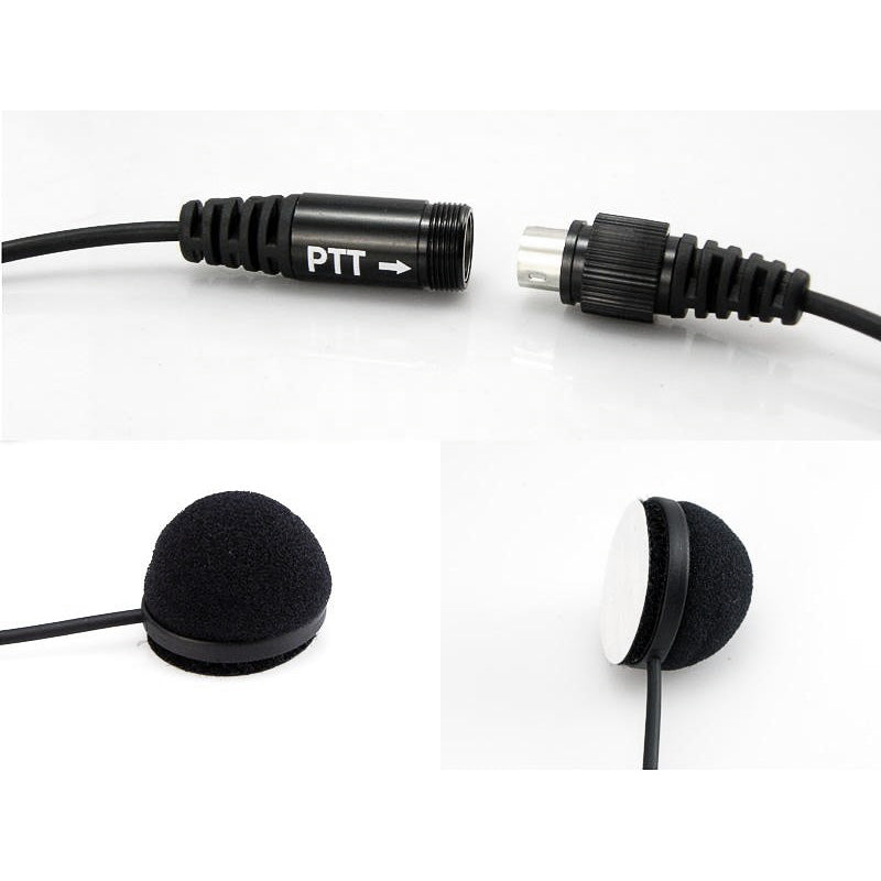 2 PIN Full Face Close Helmet Motorcycle Headset Earpiece | K Plug - Radioddity