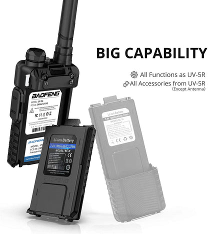 Baofeng UV-5X / UV-5G [1 Pair] GMRS Radio | 5W | Repeater Capable | NOAA Scan - Radioddity