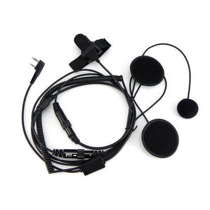 2 PIN Full Face Close Helmet Motorcycle Headset Earpiece | K Plug - Radioddity