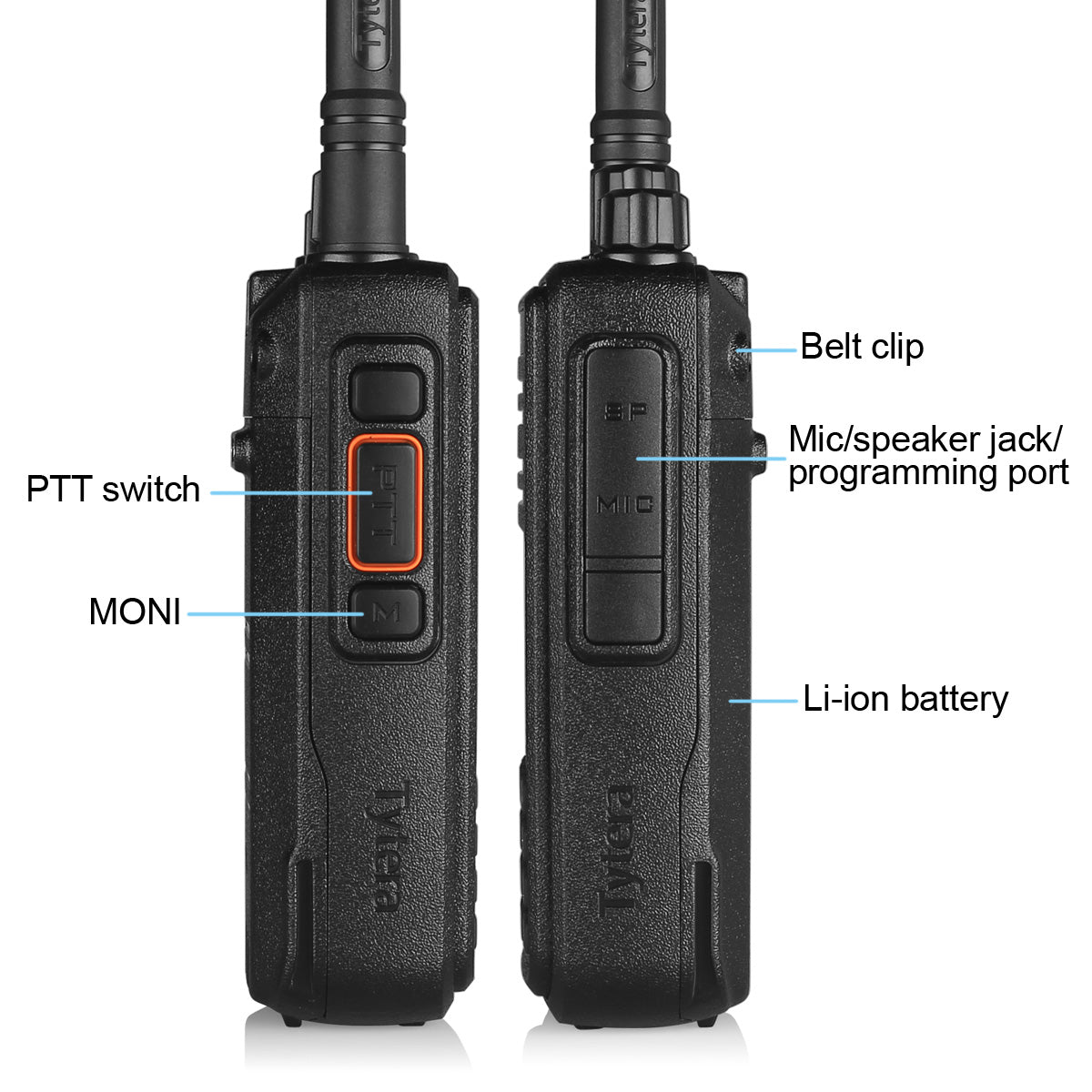 TYT MD-380 UHF DMR Digital Radio +  Remote Speaker - Radioddity