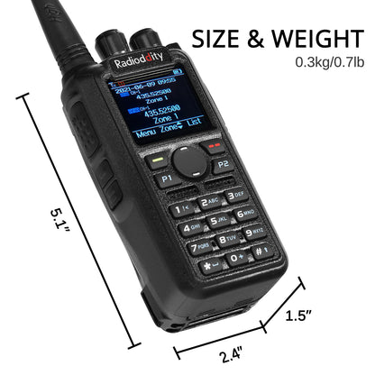 Radioddity GD-AT10G | 10W UHF | Analog & Digital DMR Tier I & II | GPS APRS Function | Color Screen - Radioddity