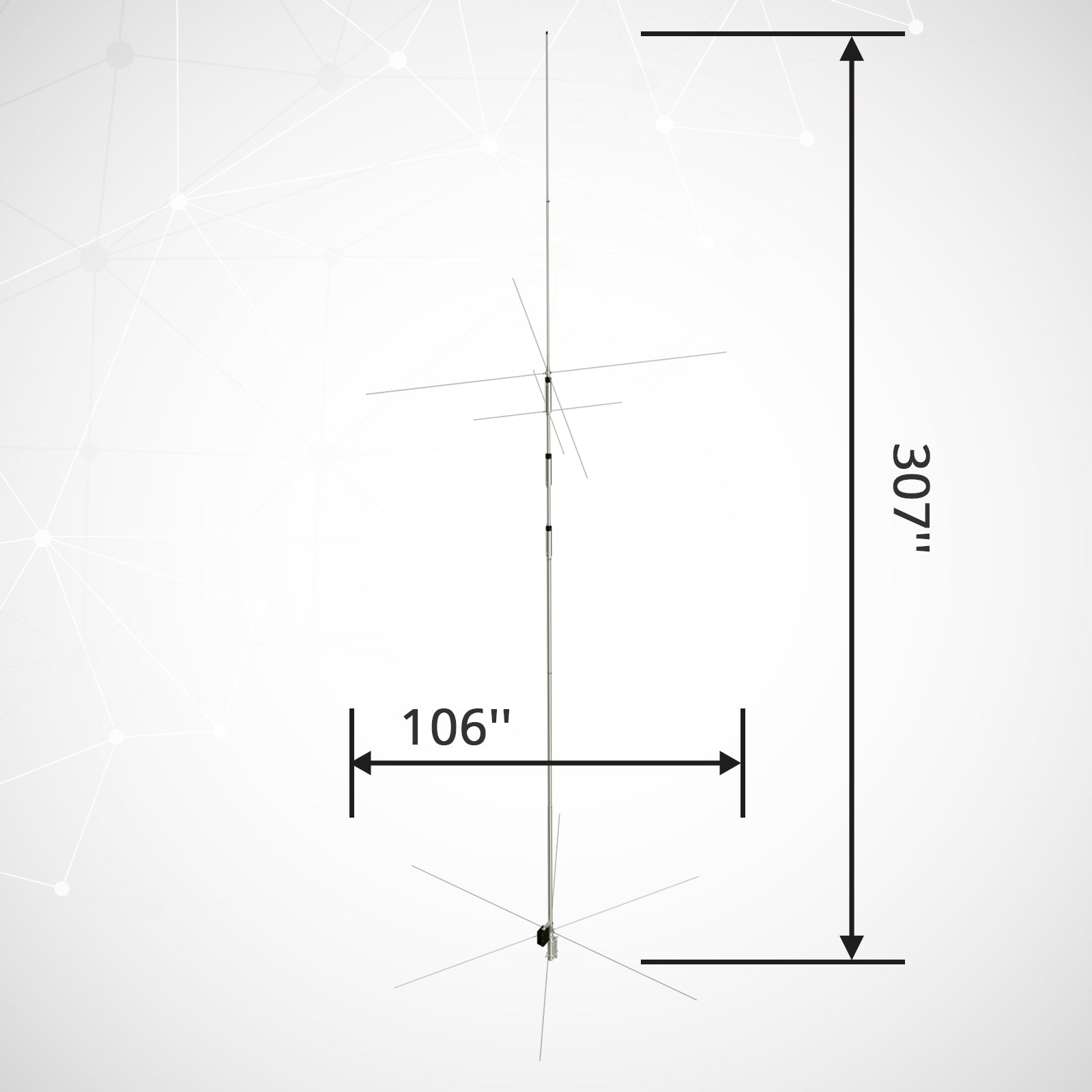 Xiegu VG4 4-Band Base Station Vertical Antenna | for HF Transceiver | 40m/20m/15m/10m - Radioddity