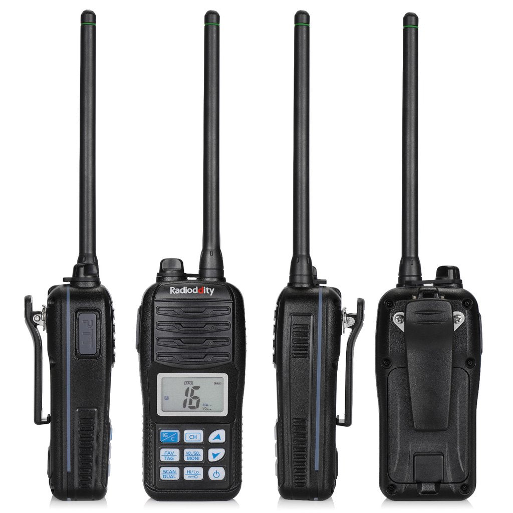 Radioddity Voyage RV6  Marine Radio VHF | Tri-watch | Waterproof | NOAA | Emergency Strobe LED [DISCONTINUED] - Radioddity