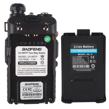 Baofeng UV-5RTP | Dual Band | 8W/4W/1W | Cable & Speaker & Extra Antenna [DISCONTINUED] - Radioddity
