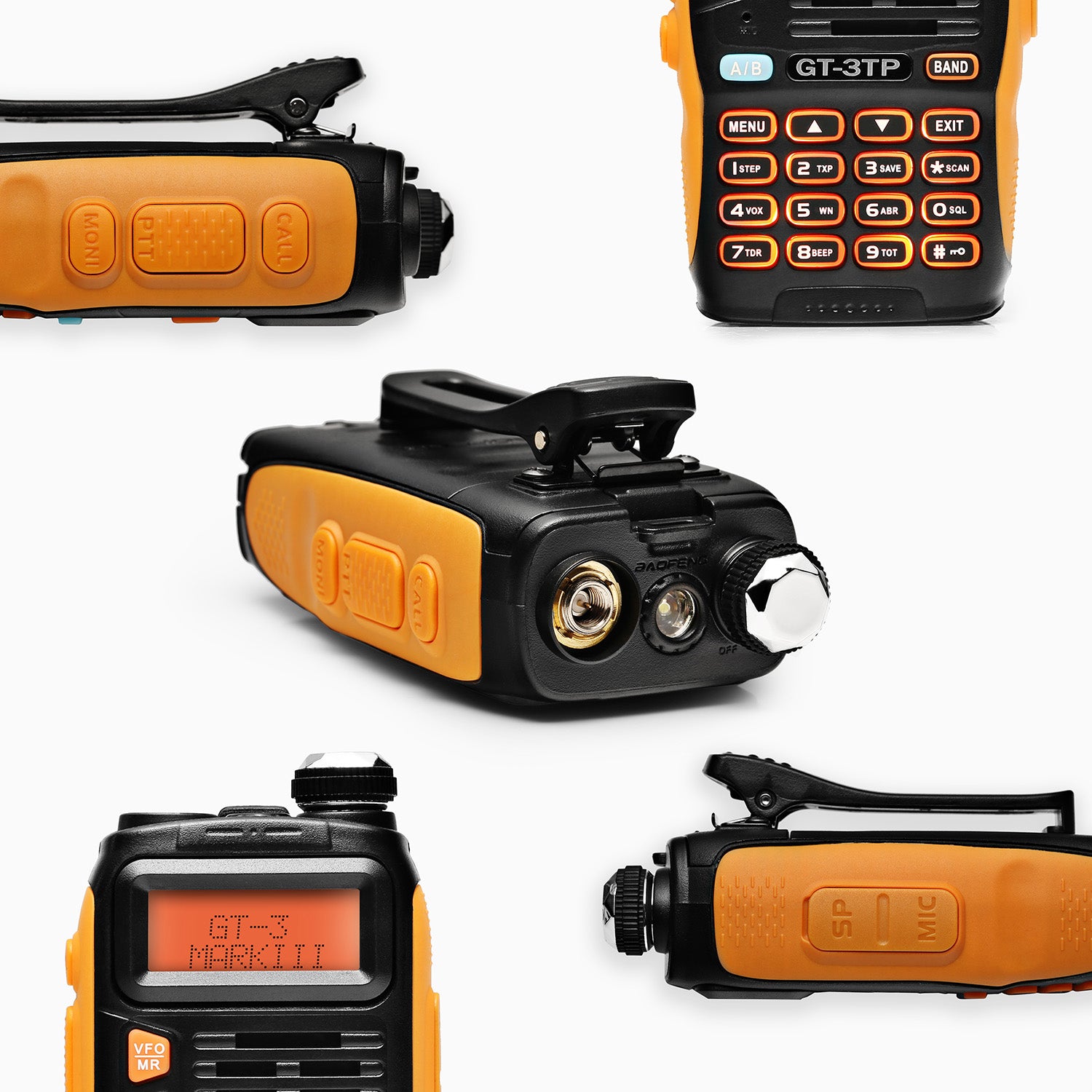 Baofeng GT-3TP Mark III Two way Radio [5 Packs] + 5 x Remote Speaker + Programming Cable - Radioddity