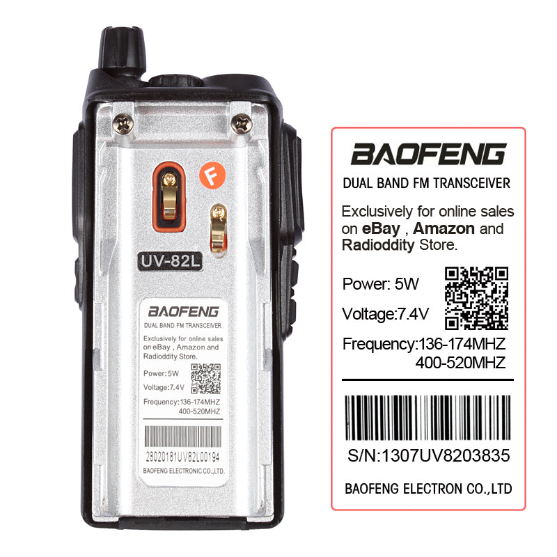 Baofeng UV-82L + Cable + Speaker - Radioddity