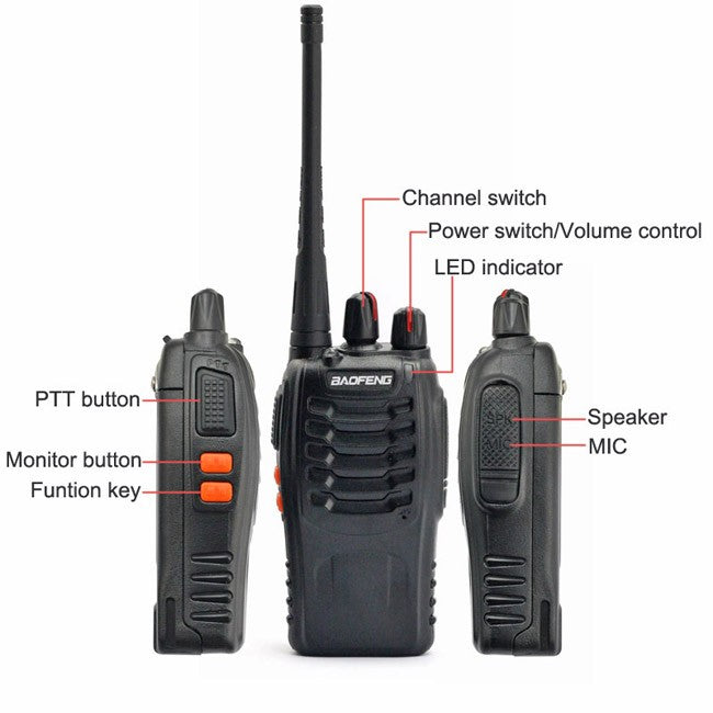 2x Baofeng BF-888S Hand-Funkgerät Walkie Talkie - Radioddity