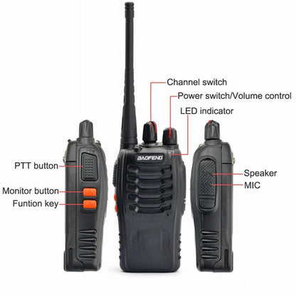 2x Baofeng BF-888S Hand-Funkgerät Walkie Talkie - Radioddity