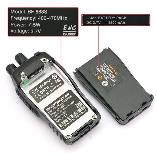 Baofeng BF-888S [5 Pack + Cable] - Radioddity