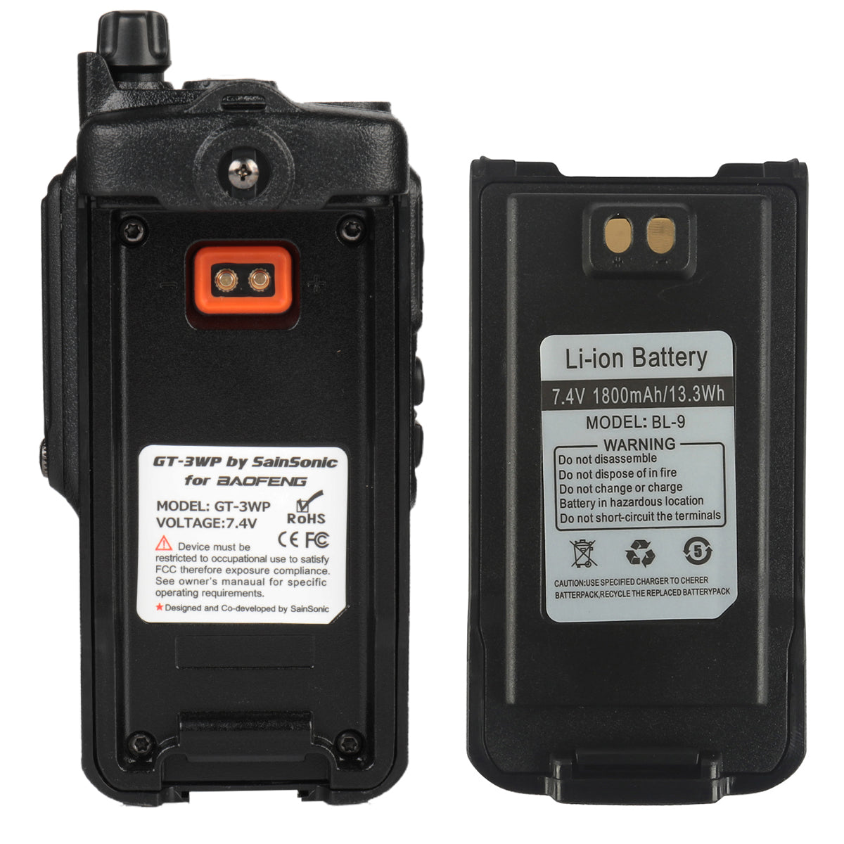 Baofeng GT-3WP Waterproof Two Way Radio + Programming Cable [DISCONTINUED] - Radioddity